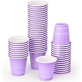 xo, Fetti Party Decorations Lavender Purple Plastic Shot Glasses - 50 Matte Disposable 2 oz Cups | Bachelorette Party, Birthday Party, Party Favors, Baby Shower Supplies