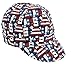 Mutual Industries 00210-00000-0725 Kromer Red White Blue USA Style Welder Cap, Cotton, Length 5