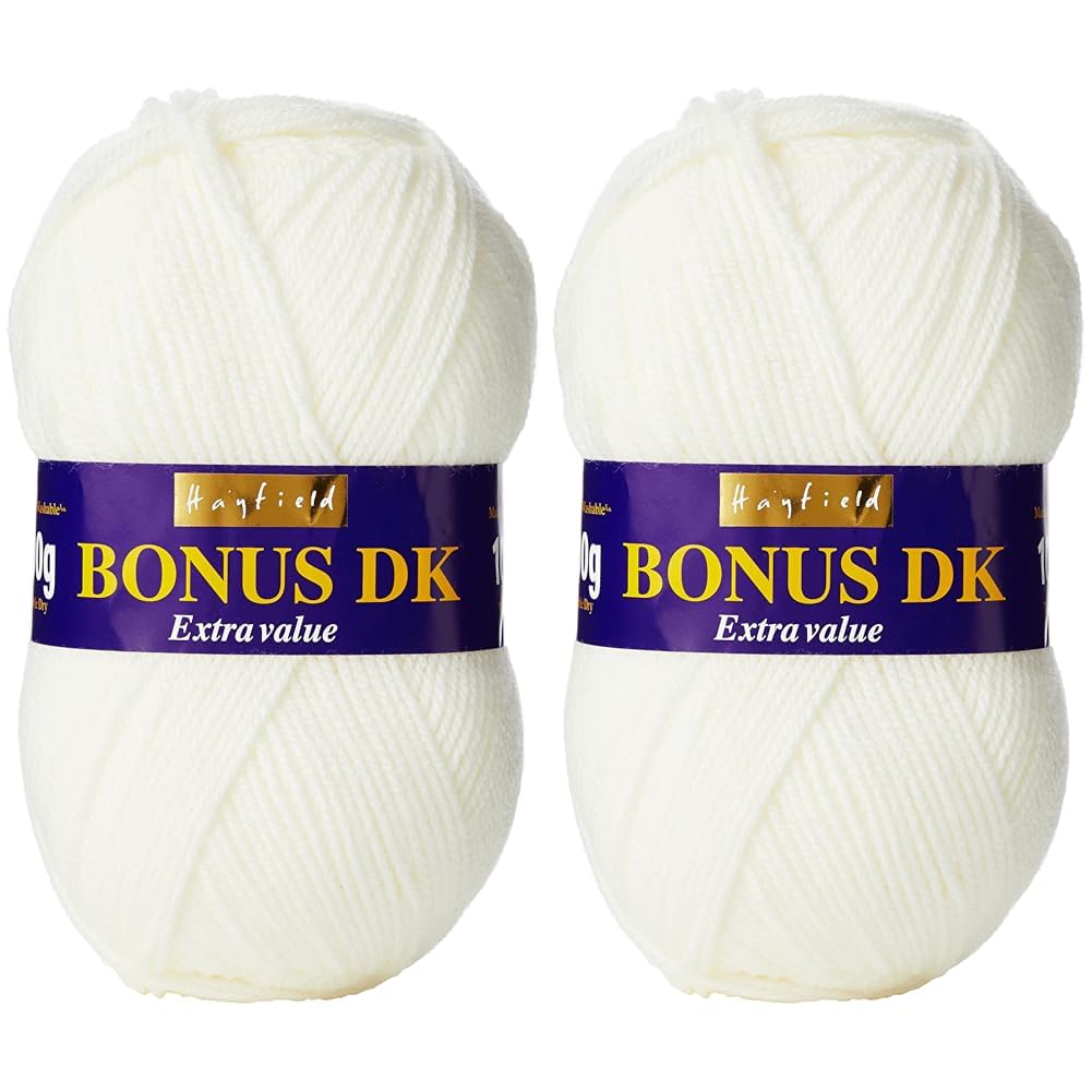 Sirdar Hayfield Bonus DK Double Knitting, Cream (812), 100g (Pack of 2)