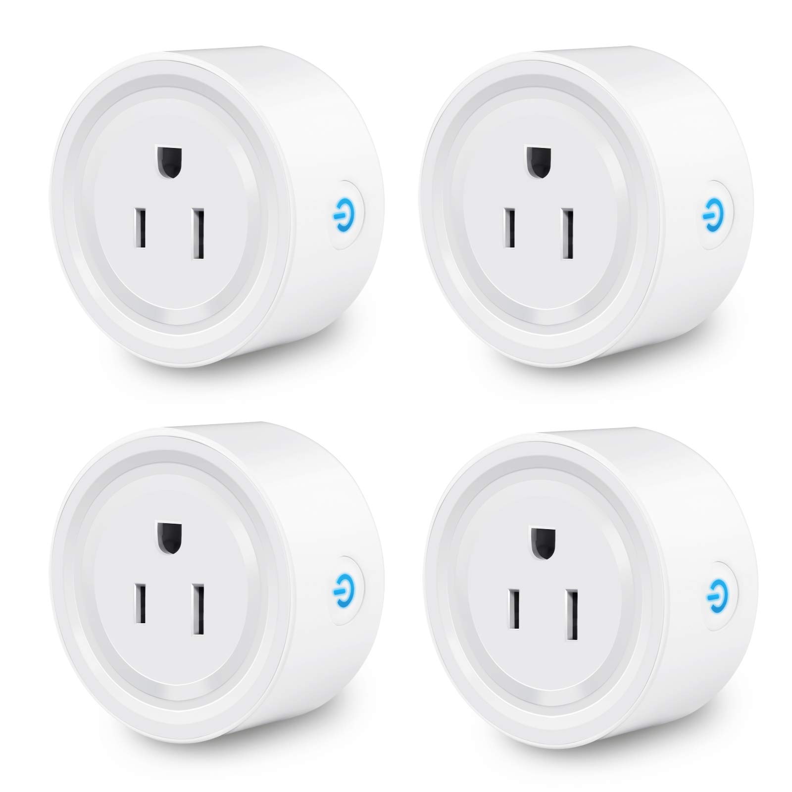 Smalux Wifi Smart Plug Mini Oulet Compatible Compatible with Alexa/Google Home with Timer Remote Control,Voice Control Smartlife Smart Plugs No Hub Required (smart plug 4pack)