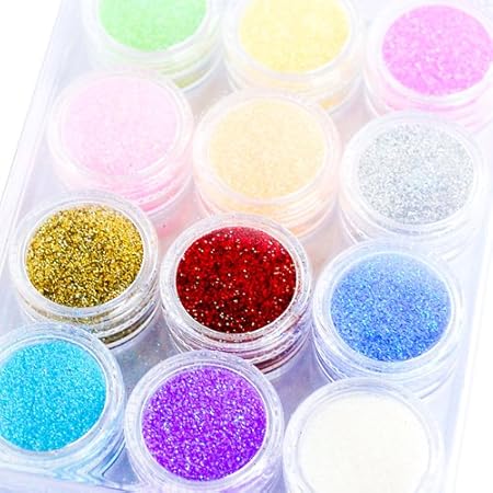 Amazon Co Jp ラメラメグリッター パウダー 12個入 ジェルネイル Ledランプ Uvライト レジン Uvクラフトレジン レジン液 レジンパーツ ネイルキット Shanti ビューティー