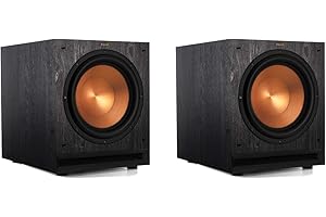 LISTENUP Klipsch SPL-120 Subwoofer Pair - 12-inch Powered Subwoofers - Black - 2 Klipsch Subwoofers