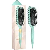 Bounce Curl Define EdgeLift Brush, 5-in-1 Styling Tool, Defined Curls, Teal | Smooths, separates, and defines curls, waves, and coils. Handle doubles as a precision parting and heatless curling tool.
