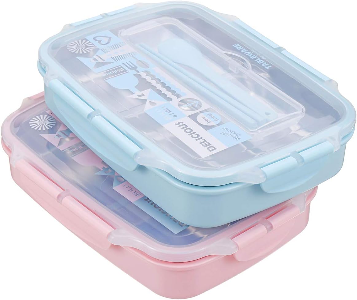 ShopSquare64 Bento Lunch Box 4 Section Leakproof School Outdoor Picnic Food Container Lunchbox