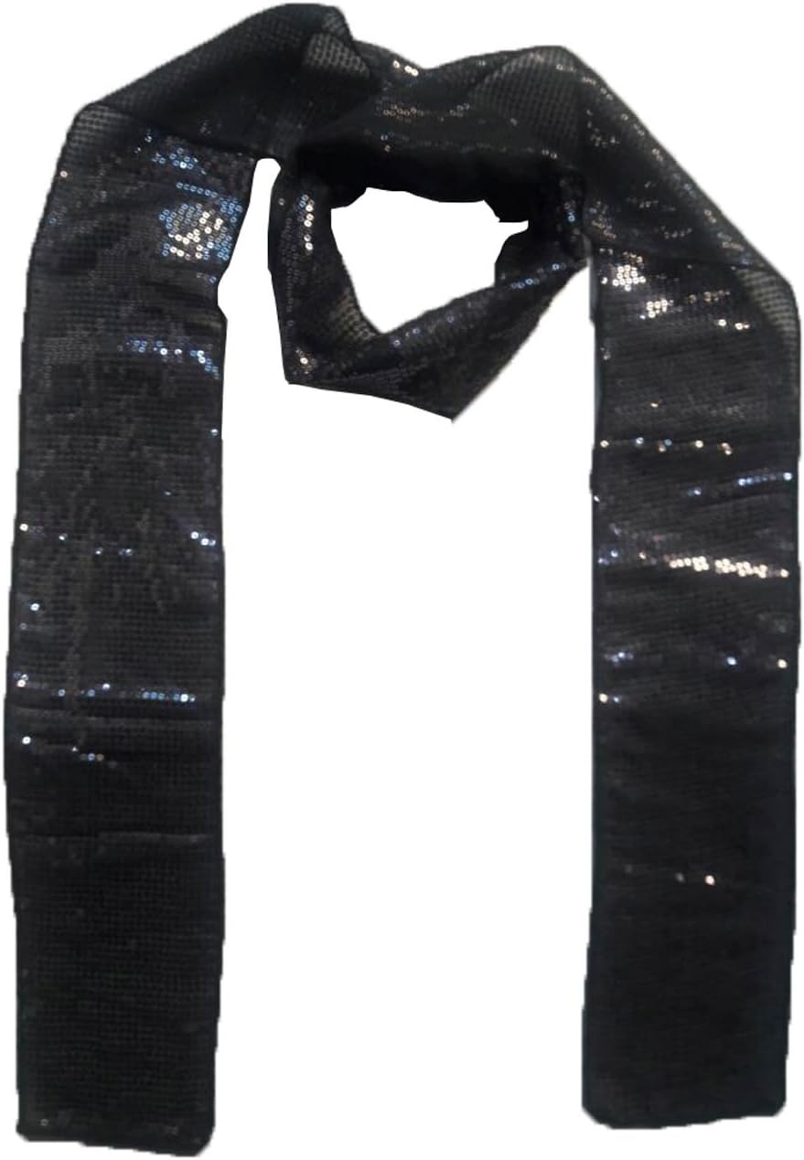 KVRFashion Party Dance Vintage Sparkle Long girl teen Sequin polyester net scarf headband cum waist belt