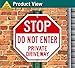 Stop Do Not Enter Private Driveway Sign, 12