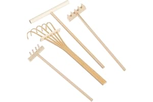 MHYGKTXRA 4pcs Zen Garden Rake Kit - Miniature Tabletop Japanese Rock Sand Zen Garden Accessories for 18 Years and Older