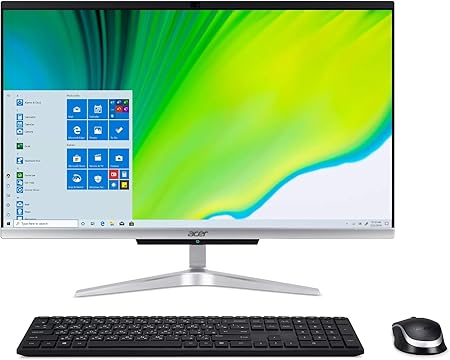 Amazon Com Acer Aspire C24 963 Ua91 Aio Desktop 23 8 Full Hd Display 10th Gen Intel Core I3 1005g1 8gb Ddr4 512gb Nvme M 2 Ssd 802 11ac Wi Fi 5 Wireless Keyboard And Mouse Windows 10 Home Computers