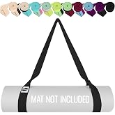 TECEUM Yoga Mat Strap &ndash; Extra Soft &amp; Thick Cotton Carrier for All Mats | Adjustable Skin-friendly &amp; Non-Slip Mat Holder Sling in 30+ Colors [Mat Not Included]