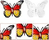 OFFCUP 3 Pack Metal Butterfly Wall Decor Wrought Iron Colorful Outdoor Art view 3