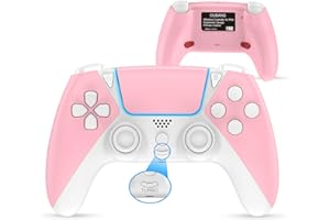 BELOPERA Ymir Controller for PS4 Controller, Controller fits Playstation 4 Controller with Turbo/Back Paddle/Upgraded Joystick, Modded Wireless Controler Ps4 Gamepad Supports PC/Steam/iOS/MAC, Pink