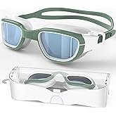 Zeligerstar Polarized Swimming Goggles, Unisex Adult Swim Goggles Anti Fog Anti UV Wide View Pool Glasses for Men Women