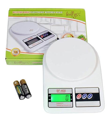 Bulfyss Electronic Kitchen Digital Weighing Scale Multipurpose 10 Kg - (1 Year Warranty)