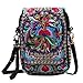Jiyaru Women Embroidered Purse Cellphone Wallet Crossbody Bag Mini Shoulder Bag Multicolor