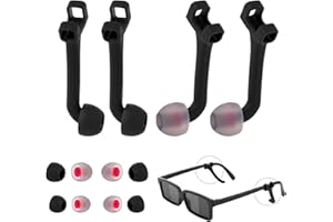 4pcs Smart Glasses Sound Amplifier Compatible with Meta Rokid/XREAL/VITURE/Rayneo/Inmo, Privacy Listening Silicone Audio Enha