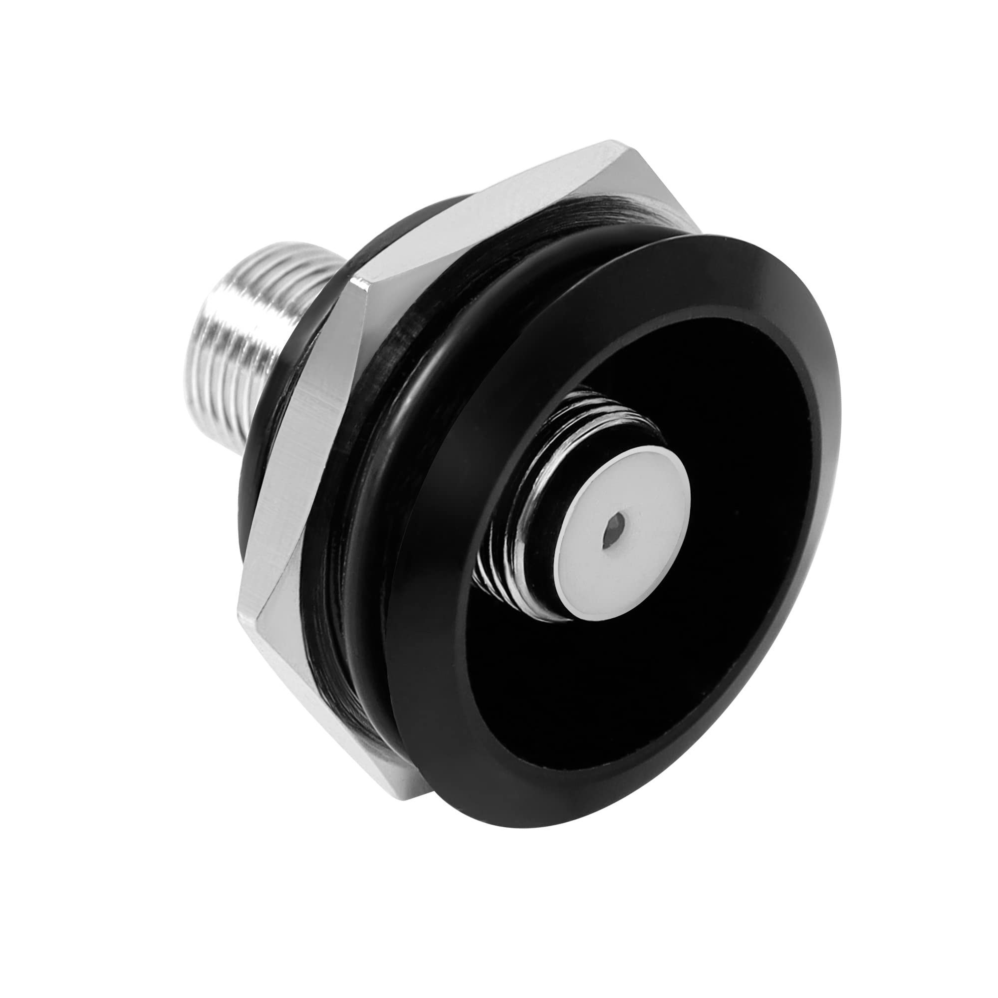 QIANRENON F-head Embedded Threaded Fixed Mount TV Aerial Adapter inch F Type Female to Female Panel Mount RG6 connector,for TV,antenna,coaxial cable,RV satellite receiver