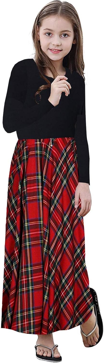 buffalo plaid maxi dress