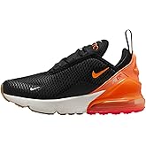 Nike Air Max 270 Little Kids' Shoe (AO2372-037, Black/Bright Crimson/Phantom/Total Orange) Size 11