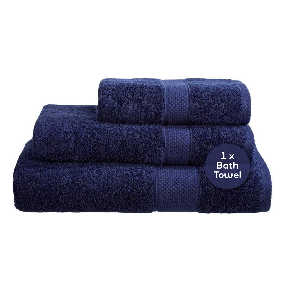 Linens Limited Turkish Cotton Bath Towels, Large Bath Sheet for Shower, Beach and More, Soft and Luxurious, Super Absorbent, Machine Washable (Navy Blue)