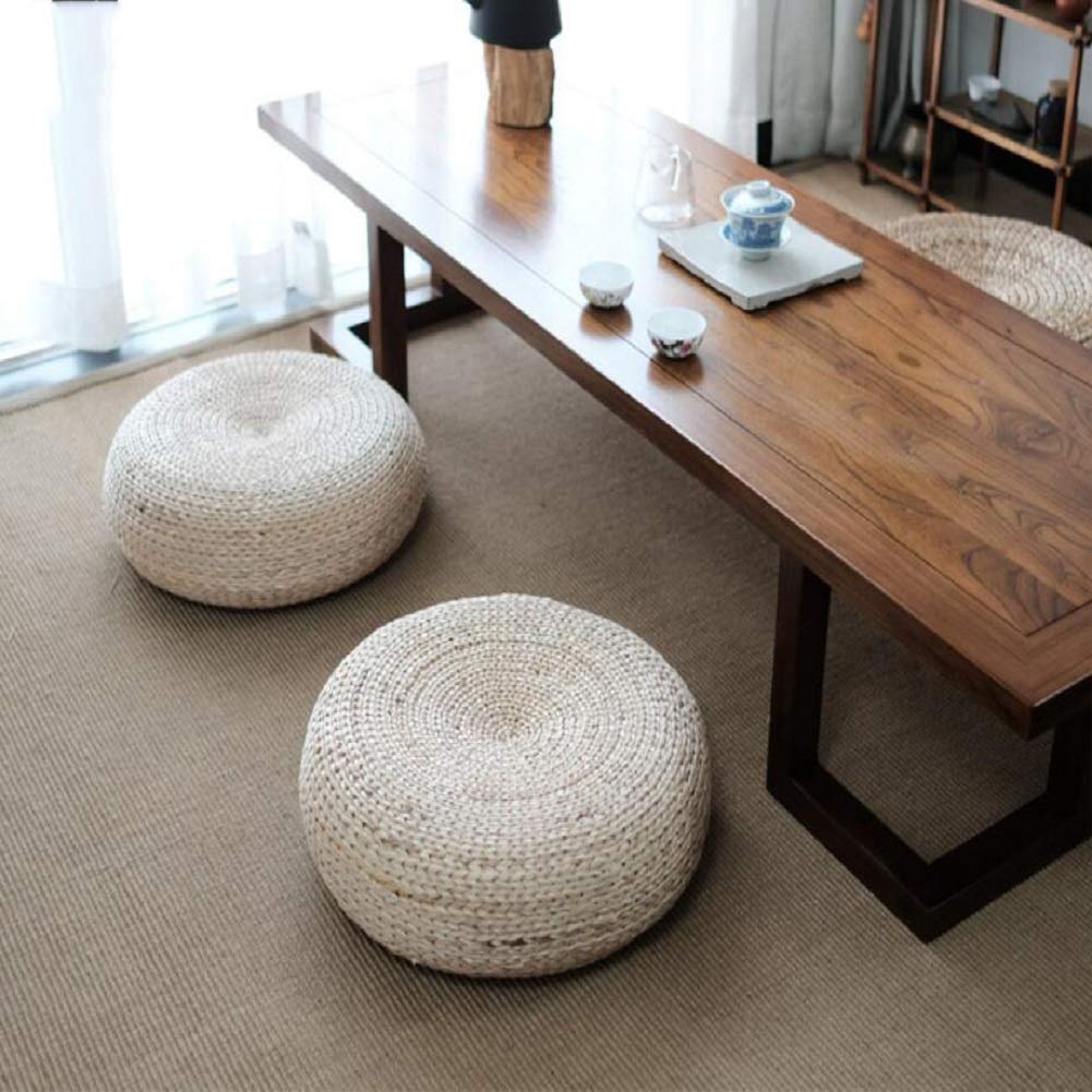 Cojín de paja japonés para suelo - Asiento sostenible.