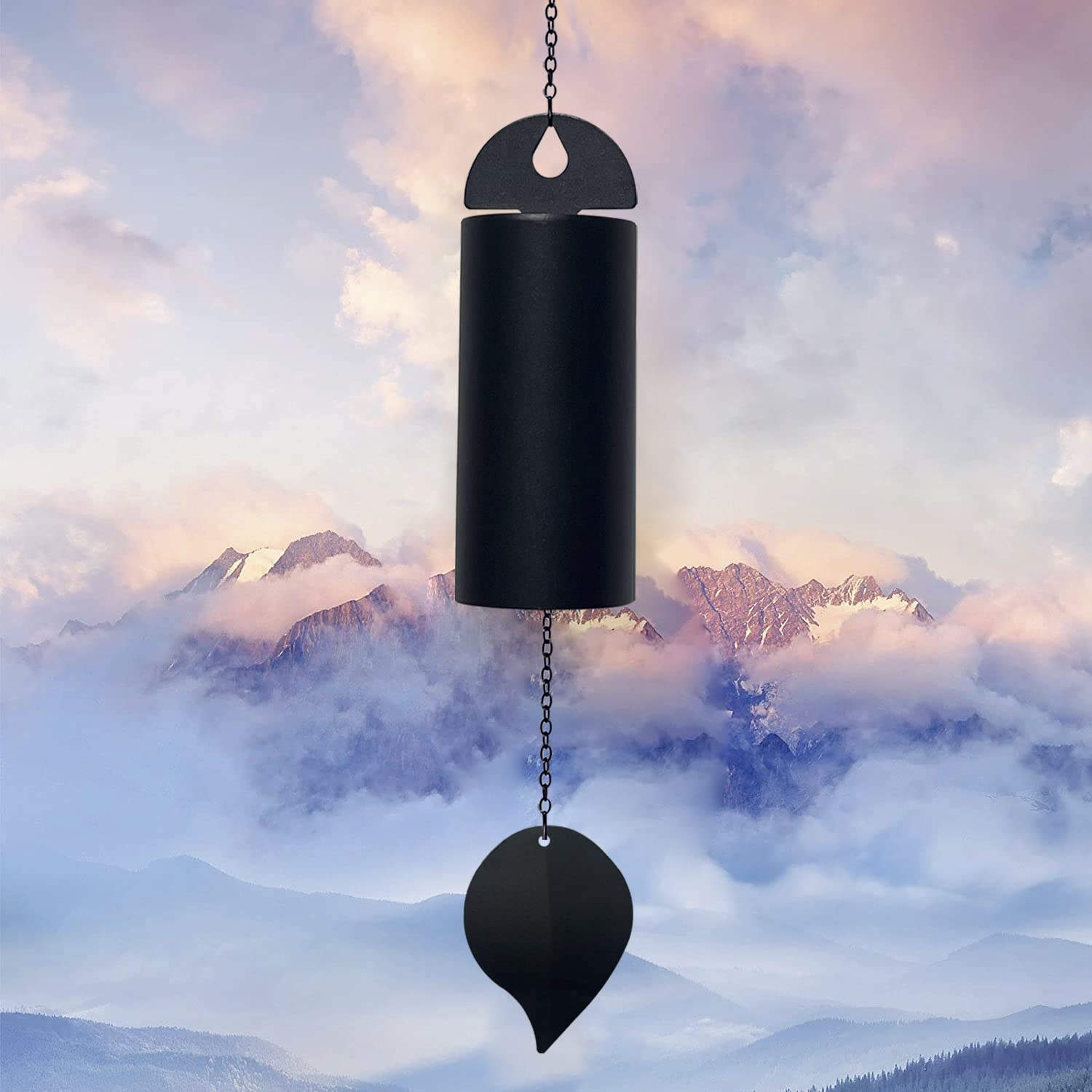 Photo 1 of Deep Resonance Serenity Bell Large Metal Cylinder Wind Chimes Outdoor Windbell Deep Tone 30 Inch Garden Wind Chimes for Patio and Terrace Musical Windchime Outdoor and Home Decoration