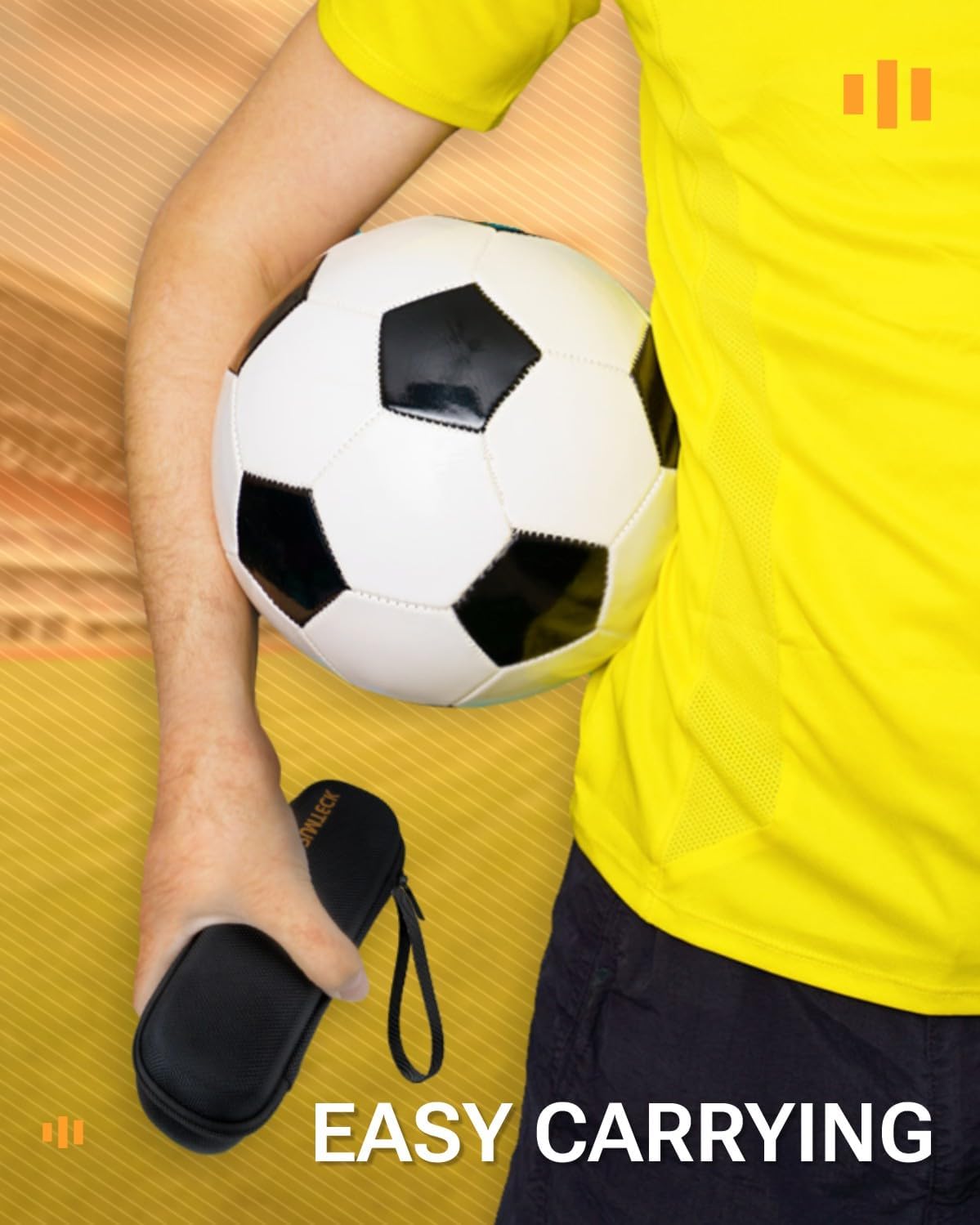 Pumteck Electric Ball Pump (with Case), Smart Air Pump Portable Fast Ball Inflation with Precise Pressure Gauge and Digital LCD Display for Football Basketball Volleyball Football