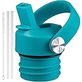DBIW Straw Lid Compatible with Standard Mouth 24 oz 21 oz Hydro Flask, Lids with Straw Fits Hydroflask Water Bottles, Replacement Top, Straws Cap with Flexible Handle
