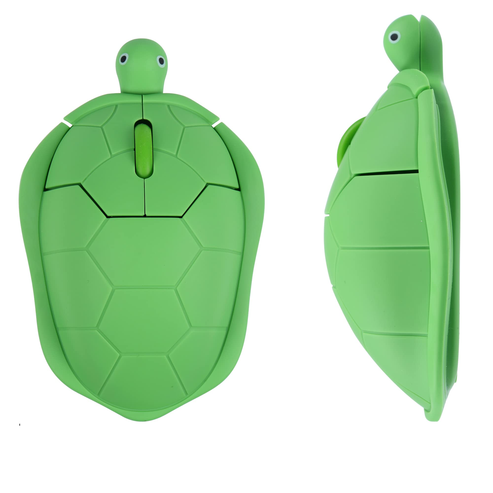 Wireless Mouse Cute Animal Green Turtle Shape Silent Click Ergonomic Portable Quiet Travel Lightweight USB Optical Cordless Mouse for PC Laptop Computer Mac MacBook Desktop Kids Girls Women Men Gift