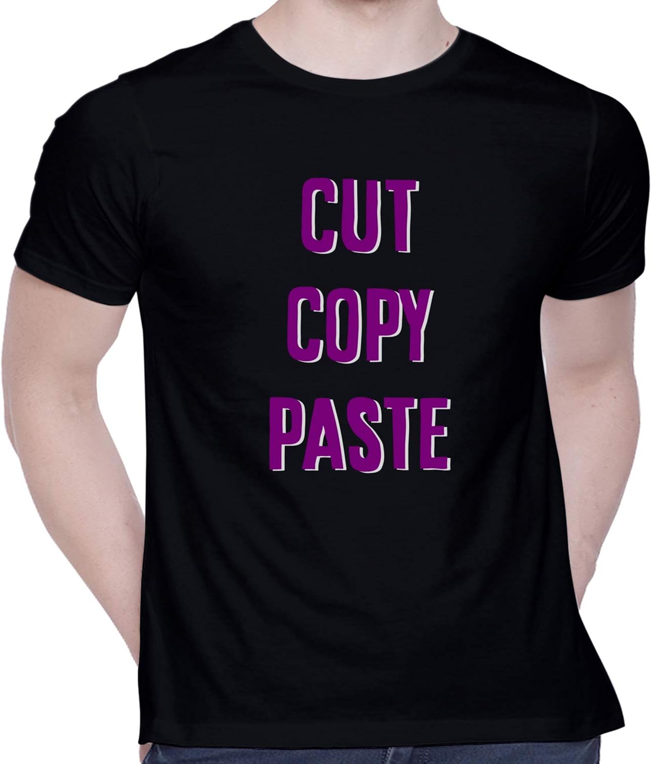 Buy CreativiT Graphic Printed T-Shirt for Unisex Cut Copy Paste Tshirt ...