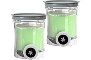 2 Pack Pint Containers Replacement Compatible with Ninja CREAMi Swirl Ice Cream and Soft Serve Maker NC701C NC701 NC700 Serie