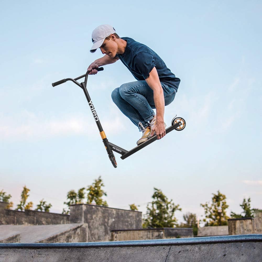 YOLEO freestyle noir en aluminium et acier pour les