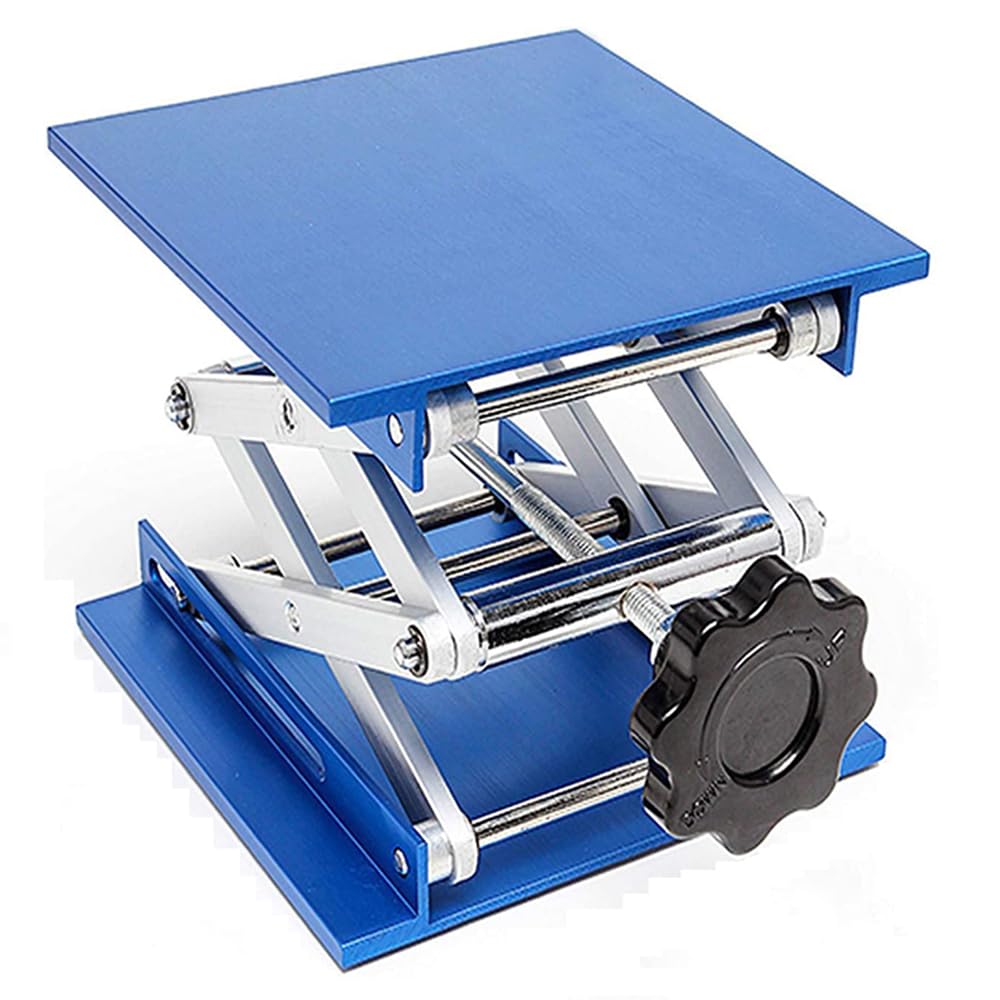 HeyWin Lab Jack Stand 6x6 inch,Made of Aluminum Oxide,also Used as A Jack for Lifting Router,Laboratory Instruments & Reagent Bottles(Blue) (150mm X 150mm)