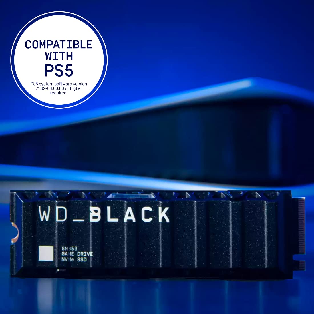 WD_BLACK 2TB SN850 NVMe Internal Gaming SSD Solid State Drive with Heatsink - Works with PlayStation 5, Gen4 PCIe, M.2 2280, Up to 7,000 MB/s - WDS200T1XHE