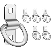 Onesnt D-Rings, Truck Tie Downs Anchor 3/8" Heavy Duty 6000 Pound Steel Tie-Down Ring for Loads on Trucks, Trailers, Boats, RV Campers, Vans;for Kayaks, Motorcycles, Deliveries, ATVs （Pack of 6）
