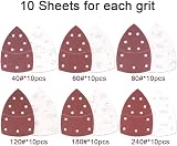 LATERN 60Pcs Sanding Sheets Set for Bosch Oscillating Multi-Tool 40-240 Grits view 5