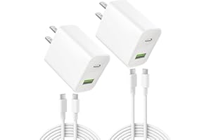 USB C Charger Block, 20W Dual Port Type C Wall Charger, Fast Charging Power Adapter Cube for iPhone17/16/15/14/13/12/11, XS/X