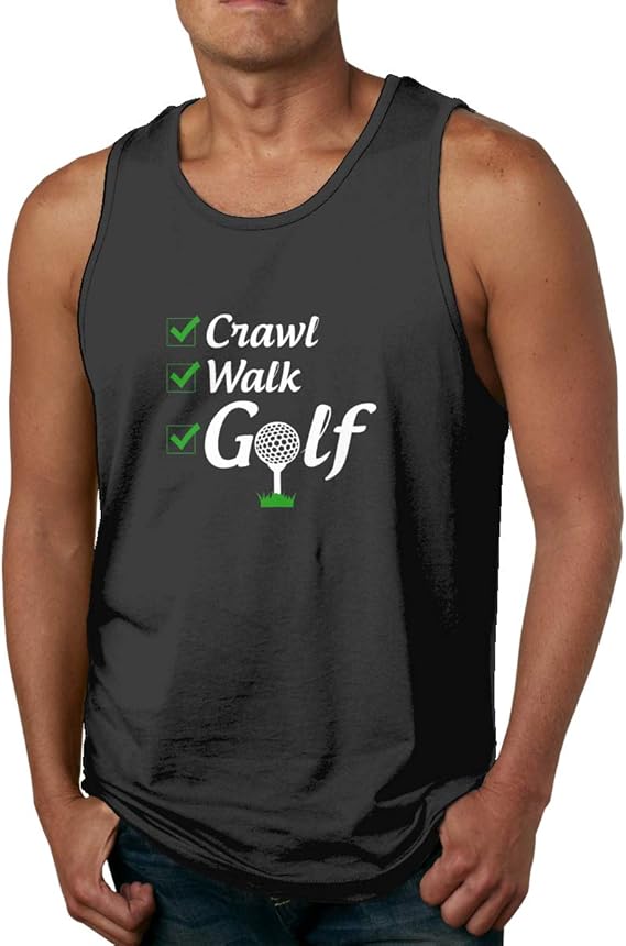 Amazon.com: Crawl Walk Golf Summer Tank Tops for Men Casual Undershirt Fit Beach Workout Gym 