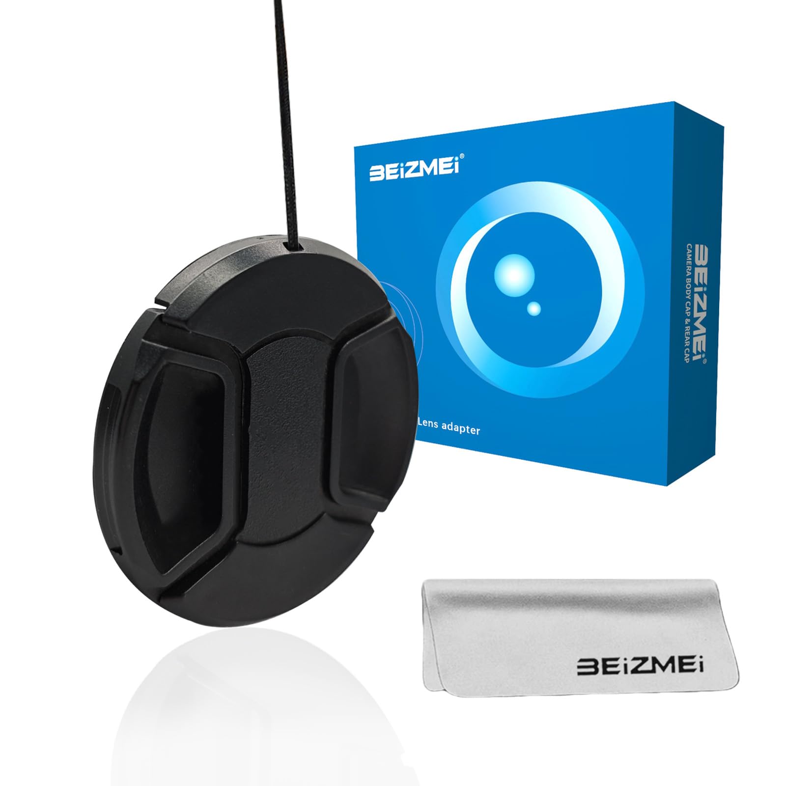 43mm Front Lens Cap Compatible All Brands Ø43mm Camera Lens and Other Lenses with 43 mm Filter Thread(Camera Lens cap)+Lens cleaning cloth