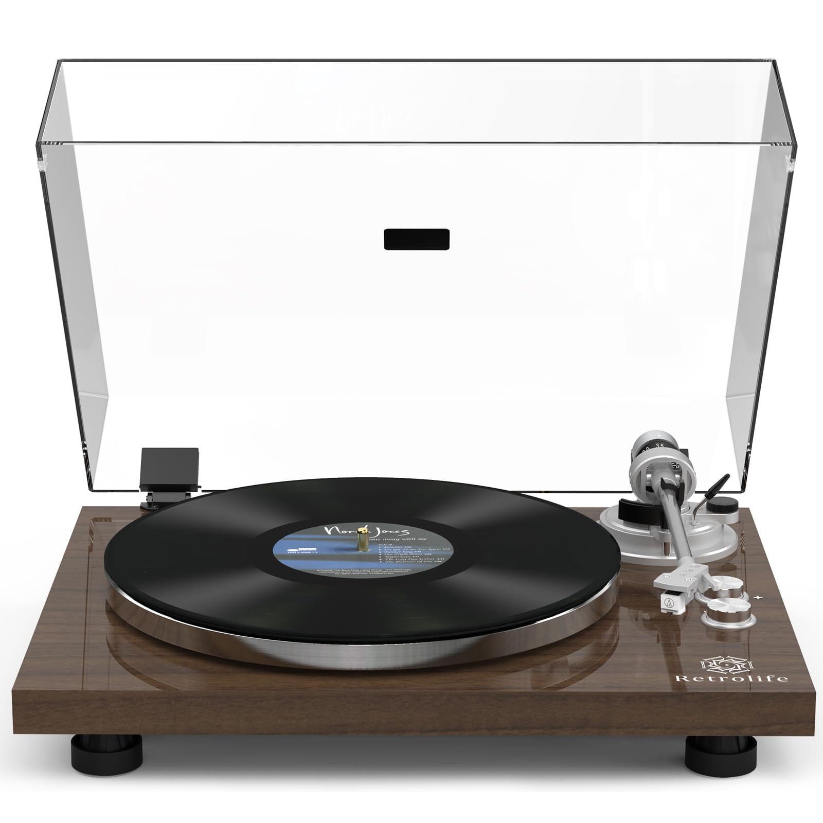 Turntable Record Player Wireless Output Vinyl Players Aluminium Platter ...