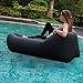 Easycouch Inflatable Lounger With Travel Bag,Waterproof Ripstop Polyester,Gift for indoor or outdoor (BLACK)