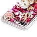 Mavis's Diary iPhone 7 Plus Case (5.5 inch) 3D Handmade Bling Crystal Diamond Shiny Sparkling Rhinestones Full Edge Protective Clear Hard PC Cover (Red)