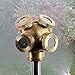 SYOOY 4 Hole Brass Spray Nozzle Misting Nozzles Garden Sprinklers Irrigation Fitting Water Connector 4 PCS