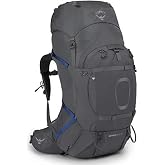 Osprey Aether Plus 70L Men's Backpacking Backpack, Gray L-XL | hiking pack, camping gear, overnight trail pack, Gray color, L-XL size