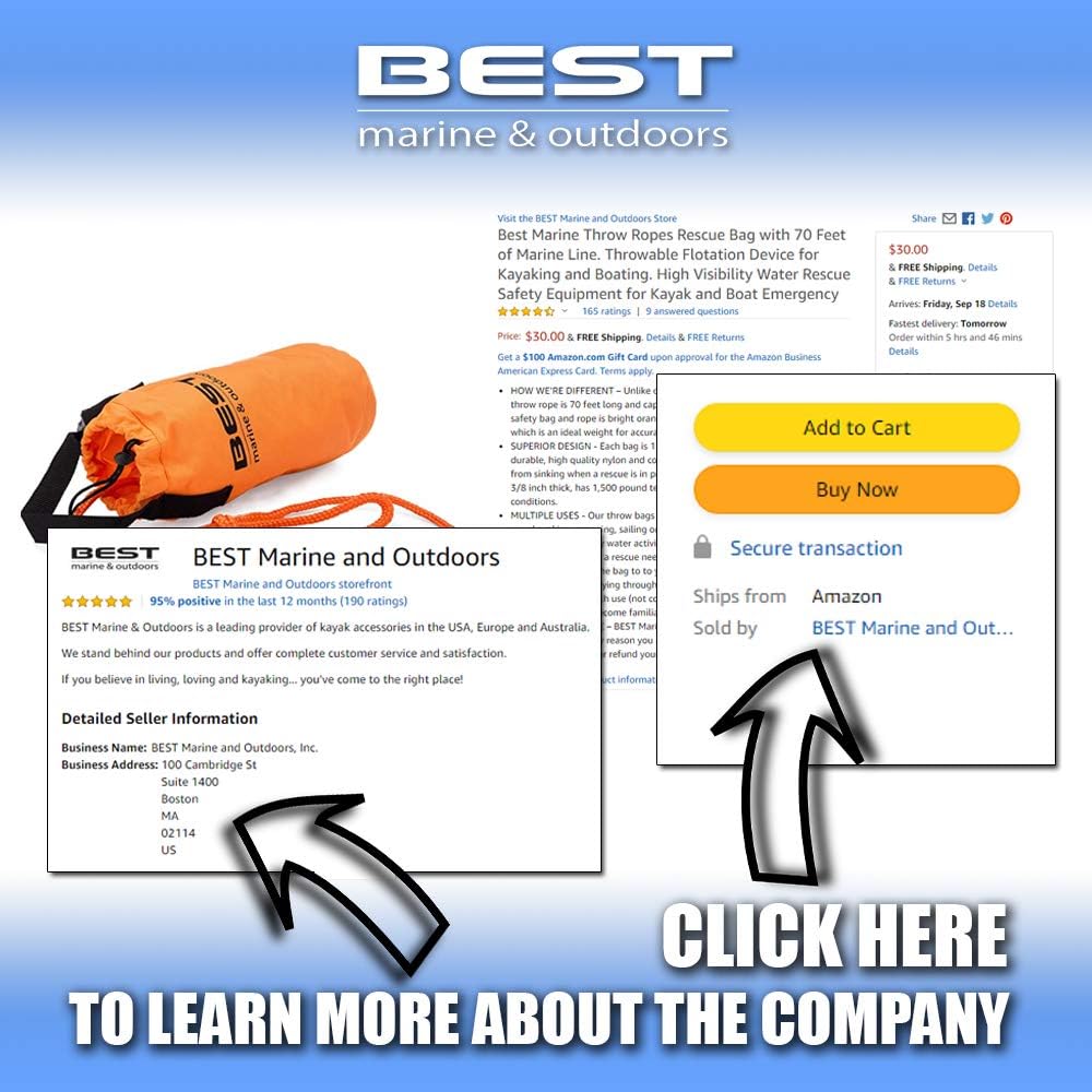 Best Marine Throw Ropes Rescue Bag with 70 Feet of Marine Line. Throwable Flotation Device for Kayaking and Boating. High Visibility Water Rescue Safety Equipment for Kayak and Boat Emergency: Clothing