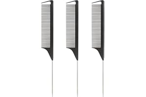 Jawflew Professional Rat Tail Comb For Women Girls - Barber Comb Styling Comb Dresser Hair Comb Styling Comb For Curly, Braiding, Styling Hair