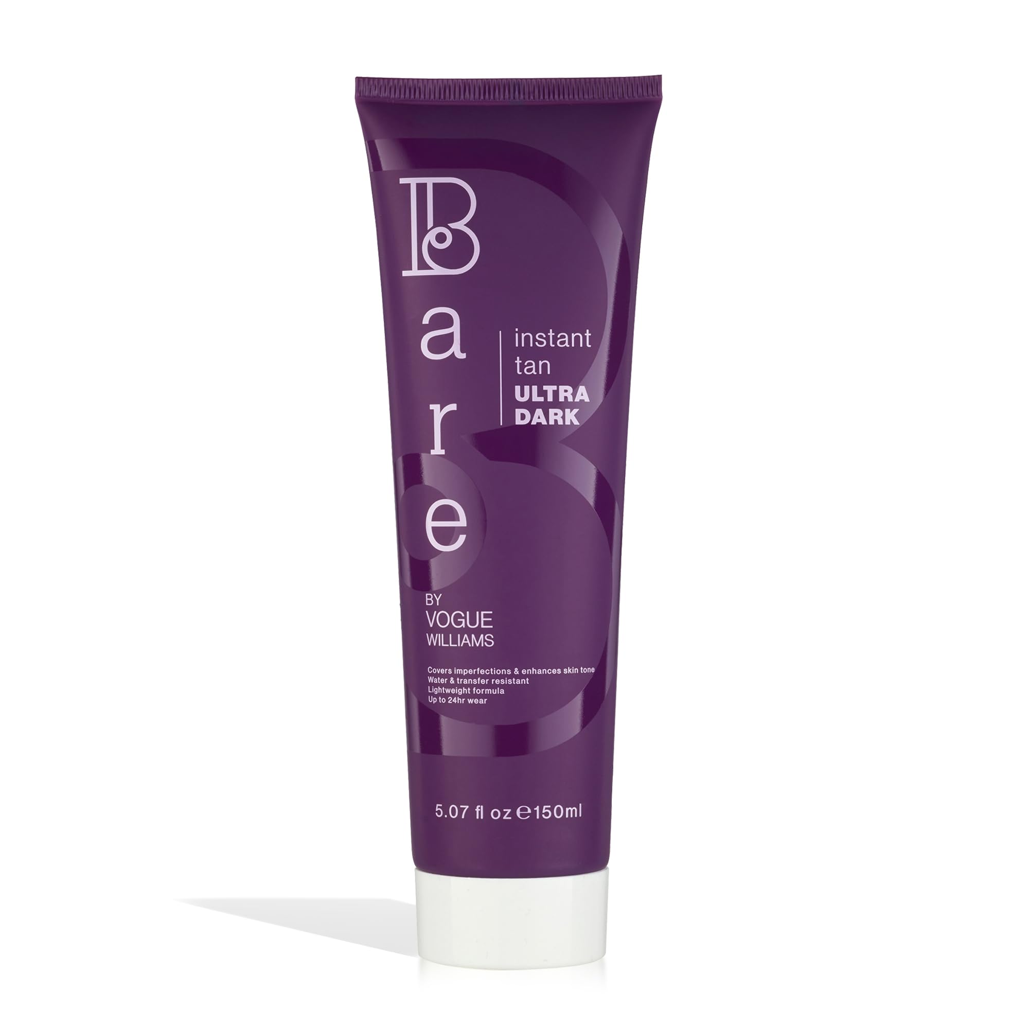 Bare by Vogue Instant Tan - Ultra Dark 150ml, Wash-Off Formula for Streak-Free, Natural-Looking Glow - Infused with Super Peptides for Plump, Smooth & Firm Skin