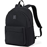 Hanke Travel Backpack for Women Men, Small College Laptop Backpack, Lightweight Water-Resistant Work Bookbag, Cute Casual Daypack for 15.6 Inch Laptop, Graphite Black