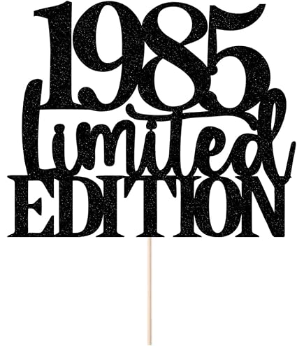 Migeaks "Legend Since 2001" 24th Birthday Cake Topper - Black Glitter, Pre-Assembled, For 24-Year-Olds - View #13