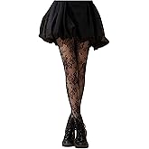 SHENHE Women's Fishnet Tights High Waist Floral Patterned Tights Stockings Pantyhose