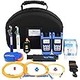 ORIENTEK TLT-15D Fiber Optic Tool Kit Fiber Connector Microscope + Fiber Optic Power Meter + Optical Light Source +VFL FTTH Loss Test Kit Optical Power Meter OPM OLS (TLT-15D)